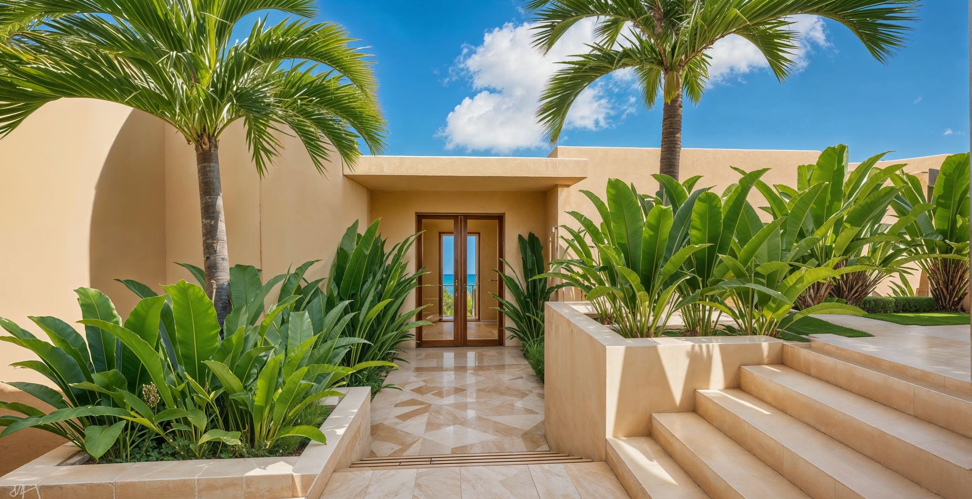 Rendering of the entry walk